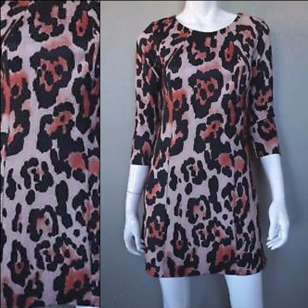 BAR III Leopard Skater Mini Dress L